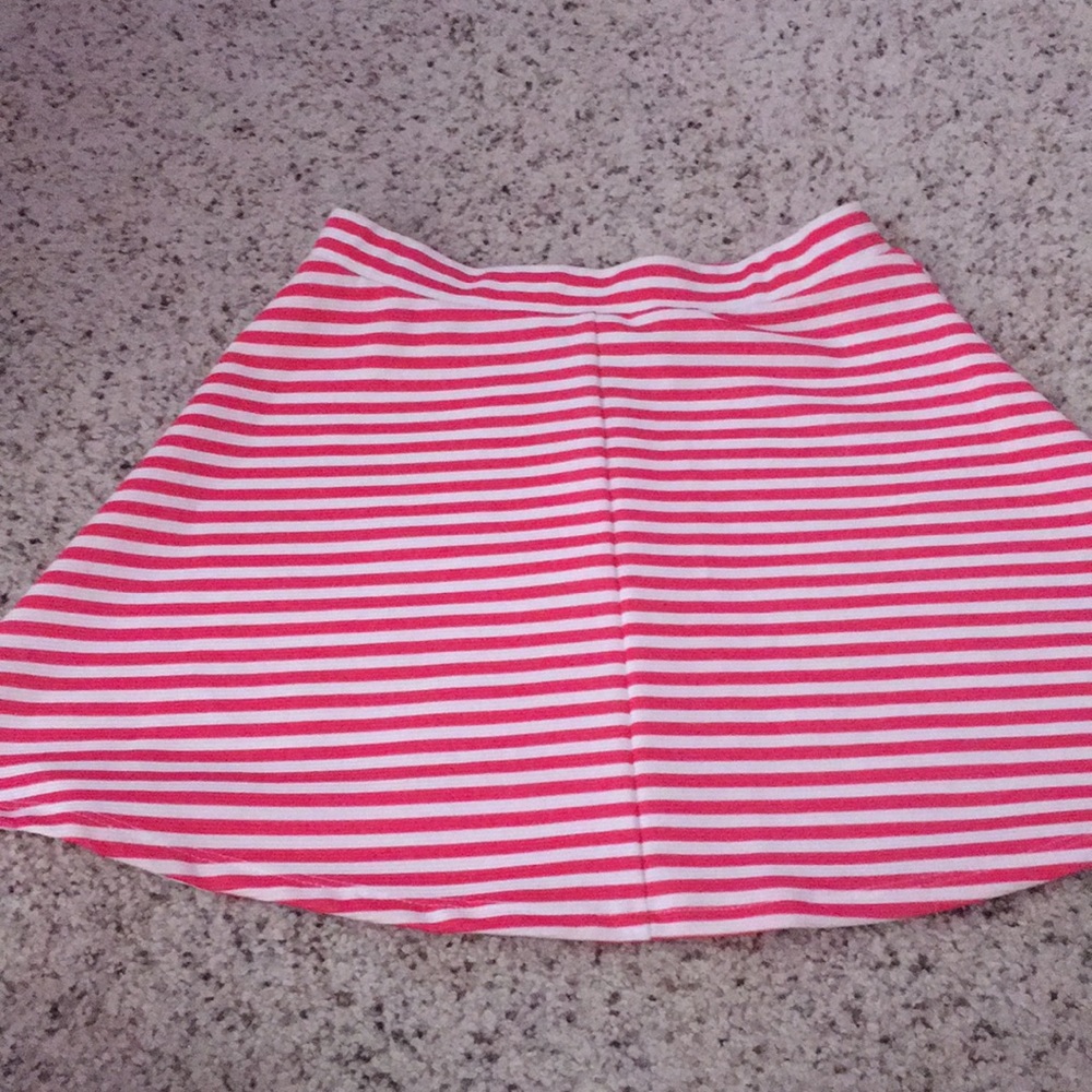 Pink and White Striped Skirt - Picture 3 of 3